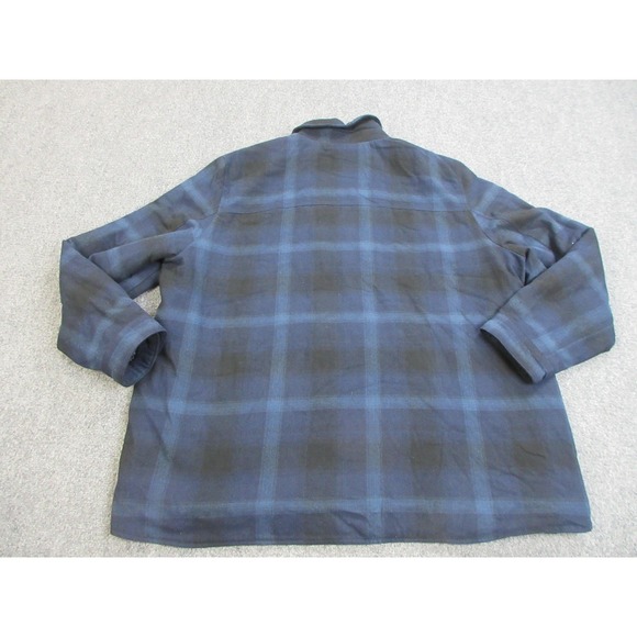 Levis Shirt Jacket‎ Mens 3XL Blue Black Plaid Quilted Lined Flannel Button Front - Picture 16 of 16